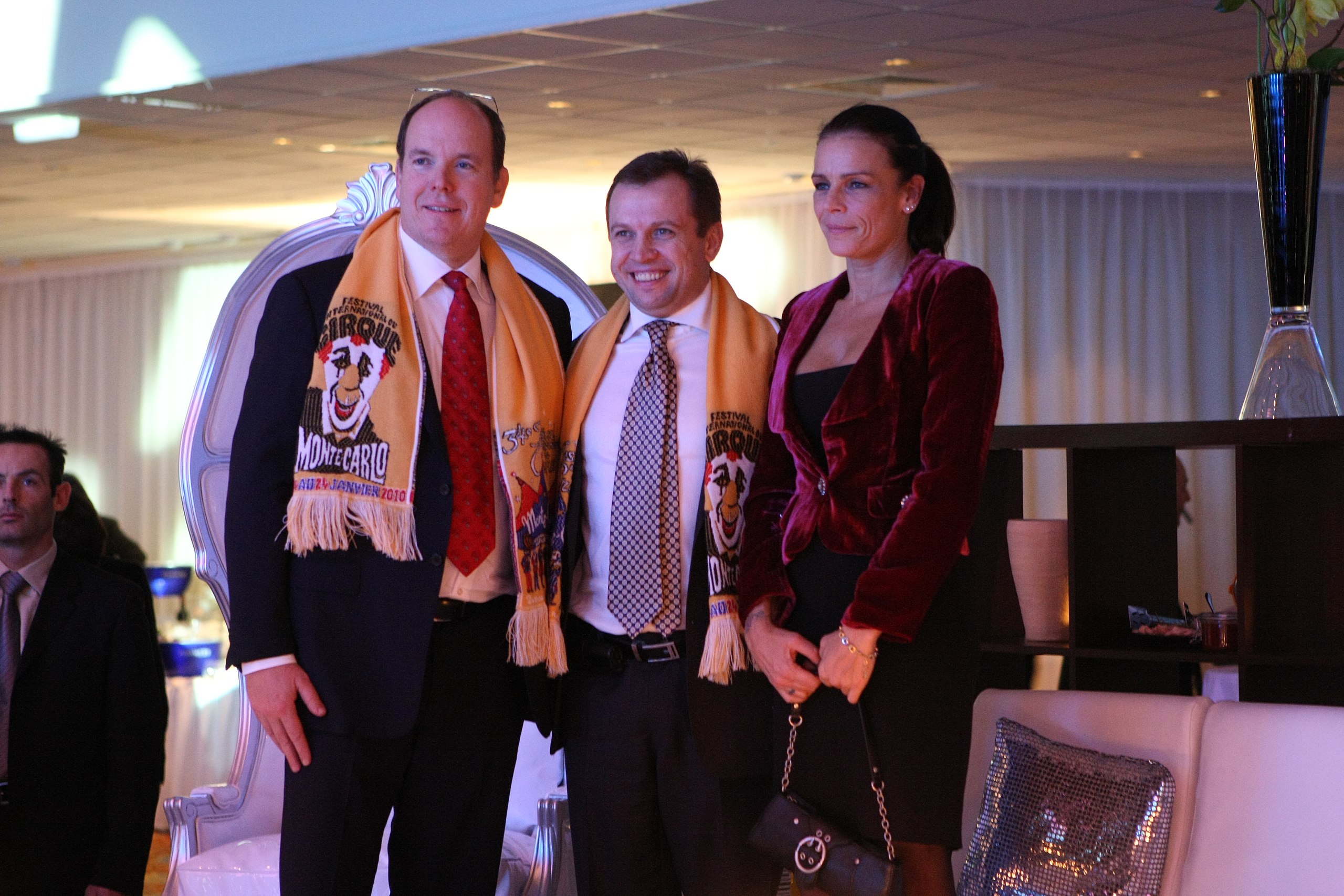 Stéphanie and her brother Albert (far left) in August 2013