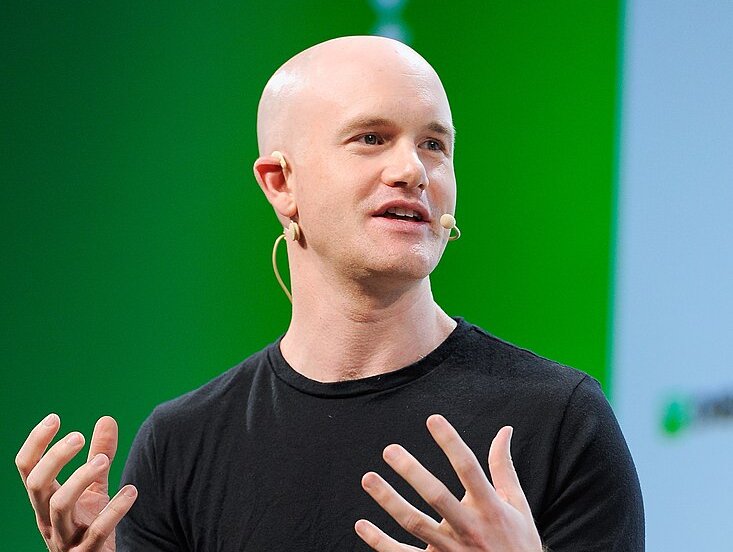 Brian Armstrong, CEO of Coinbase, at a conference in 2018