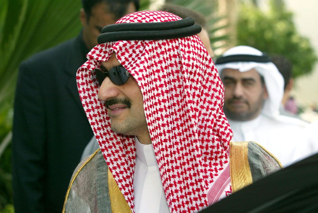 Saudi billionaire Prince Al-Walid bin Talal bin Abdulaziz al-Saud gets into his car