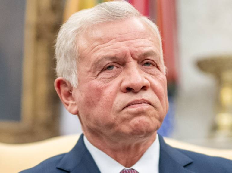 King Abdullah II of Jordan in blue suit