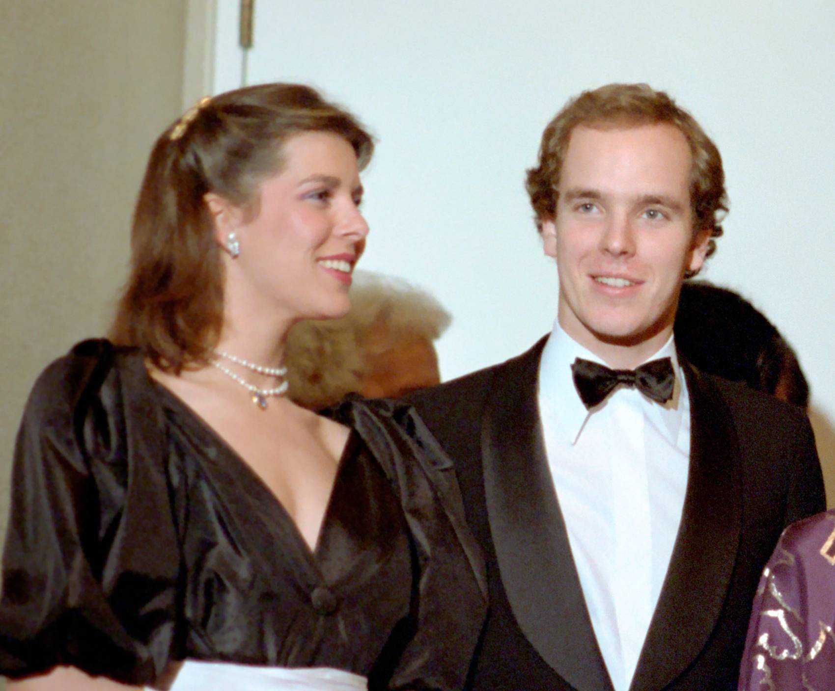 Princess Caroline and Prince Albert with President Ronald Reagan and Nancy Reagan