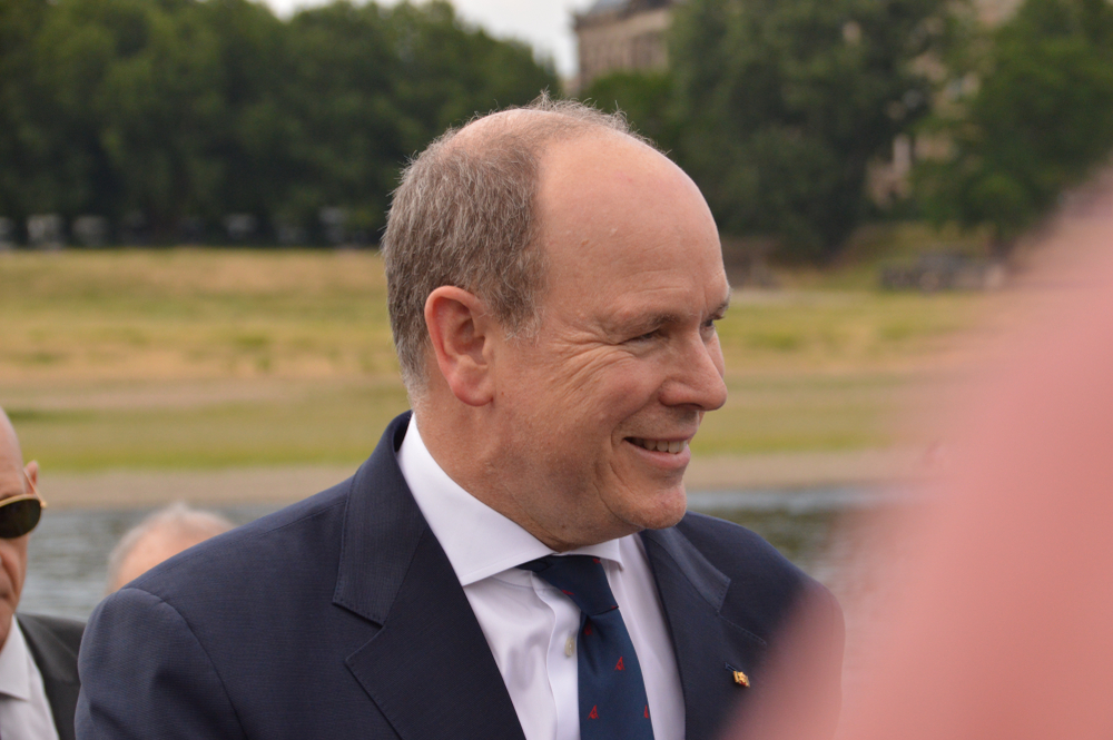 Prince Albert II of Monaco in blue suit