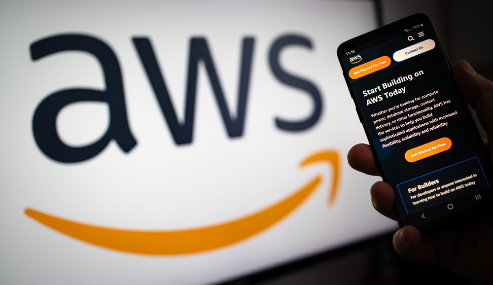 Amazon Web Services (AWS) - AWS website on mobile device