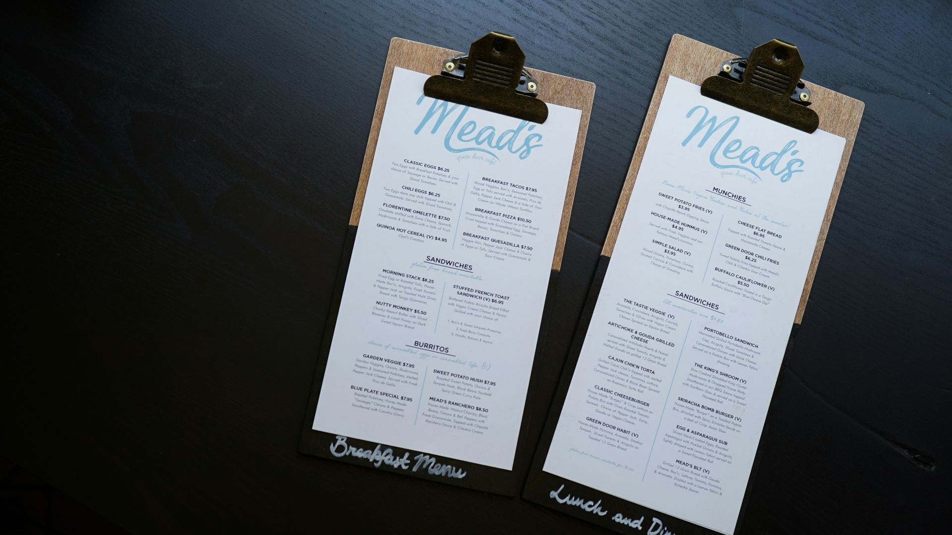 two Mead's-printed paper with clips