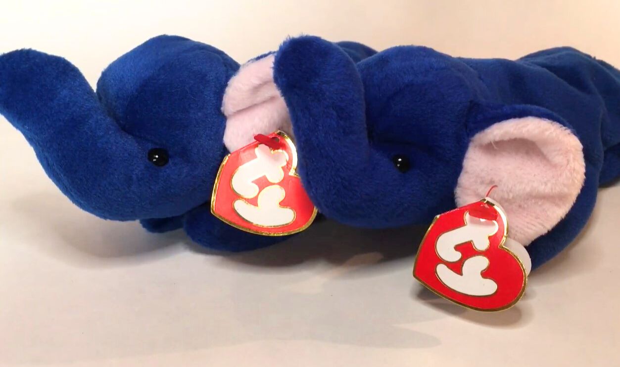 Peanut Royal Blue Elephant Beanie Baby