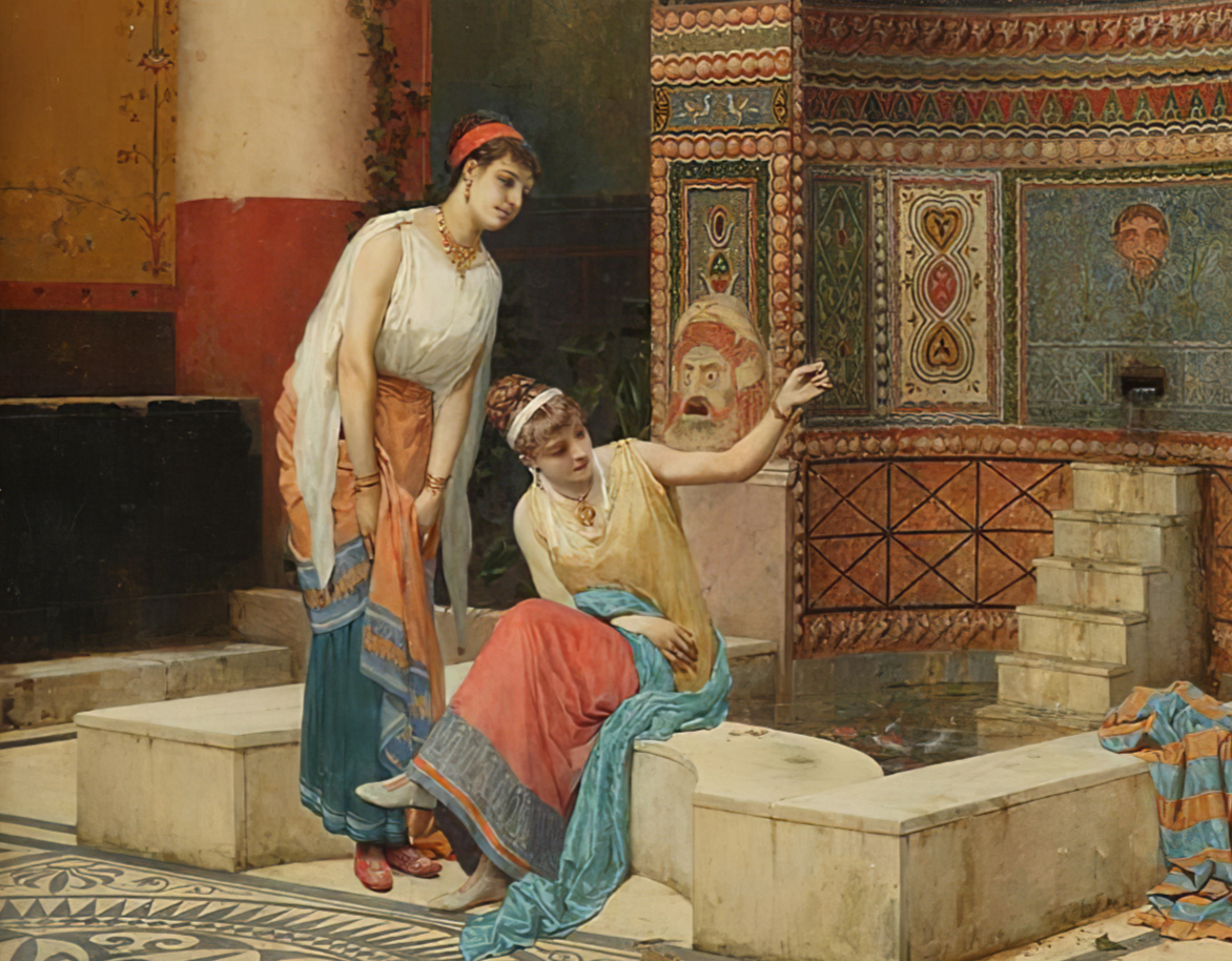 Women In A Pompeian Atrium