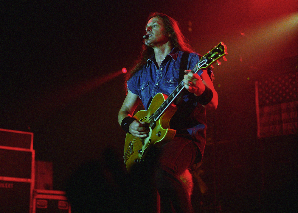 Ted Nugent performs in concert July 29, 2002 at the Fillmore Auditorium in Denver