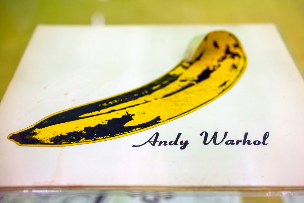 The famous banana designed by Andy Warhol for the cover of the Velvet Underground