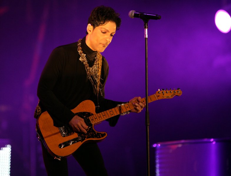 Prince in concert at the annual Sziget Festival in Budapest, Hungary