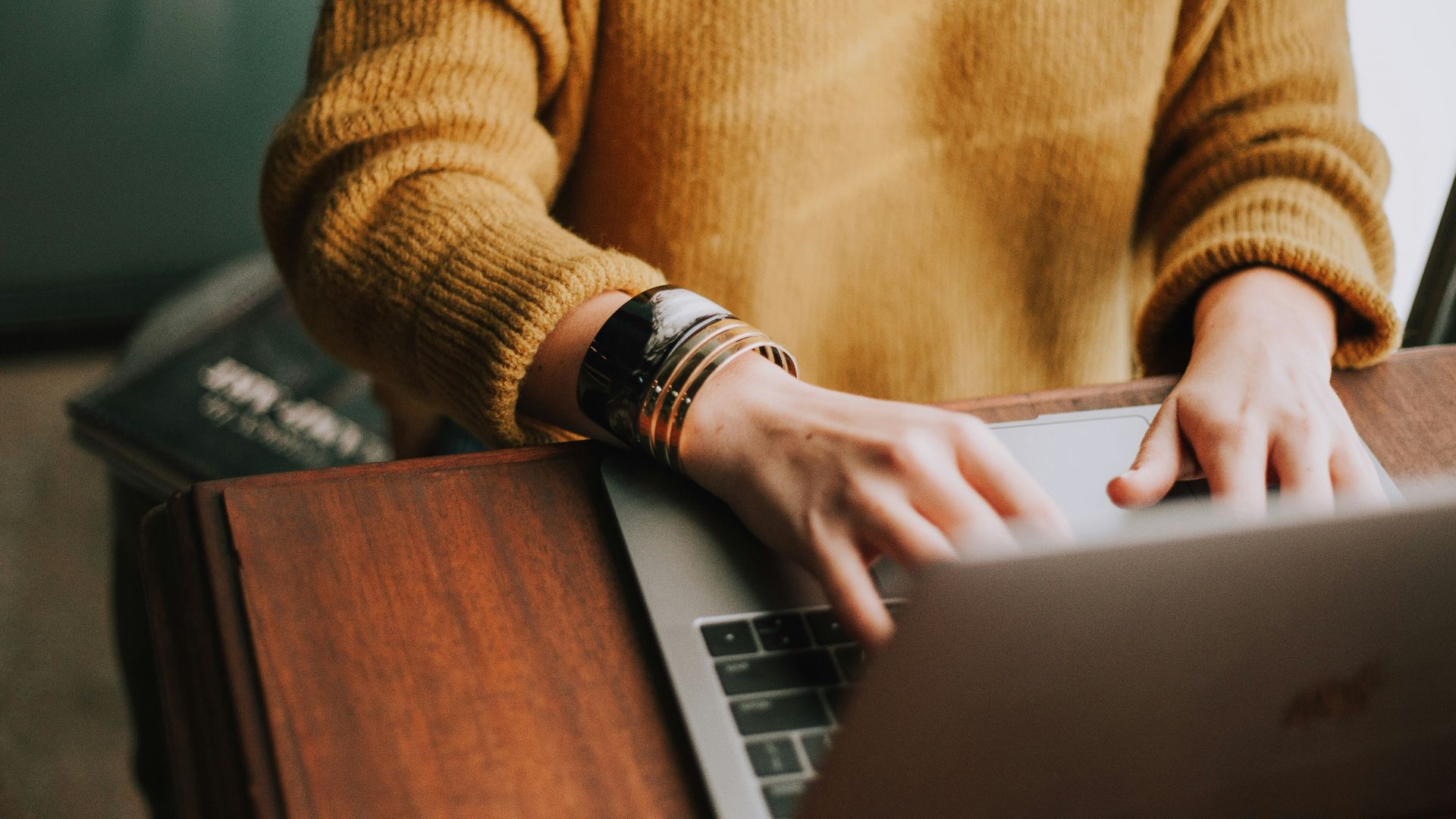 person using laptop computer