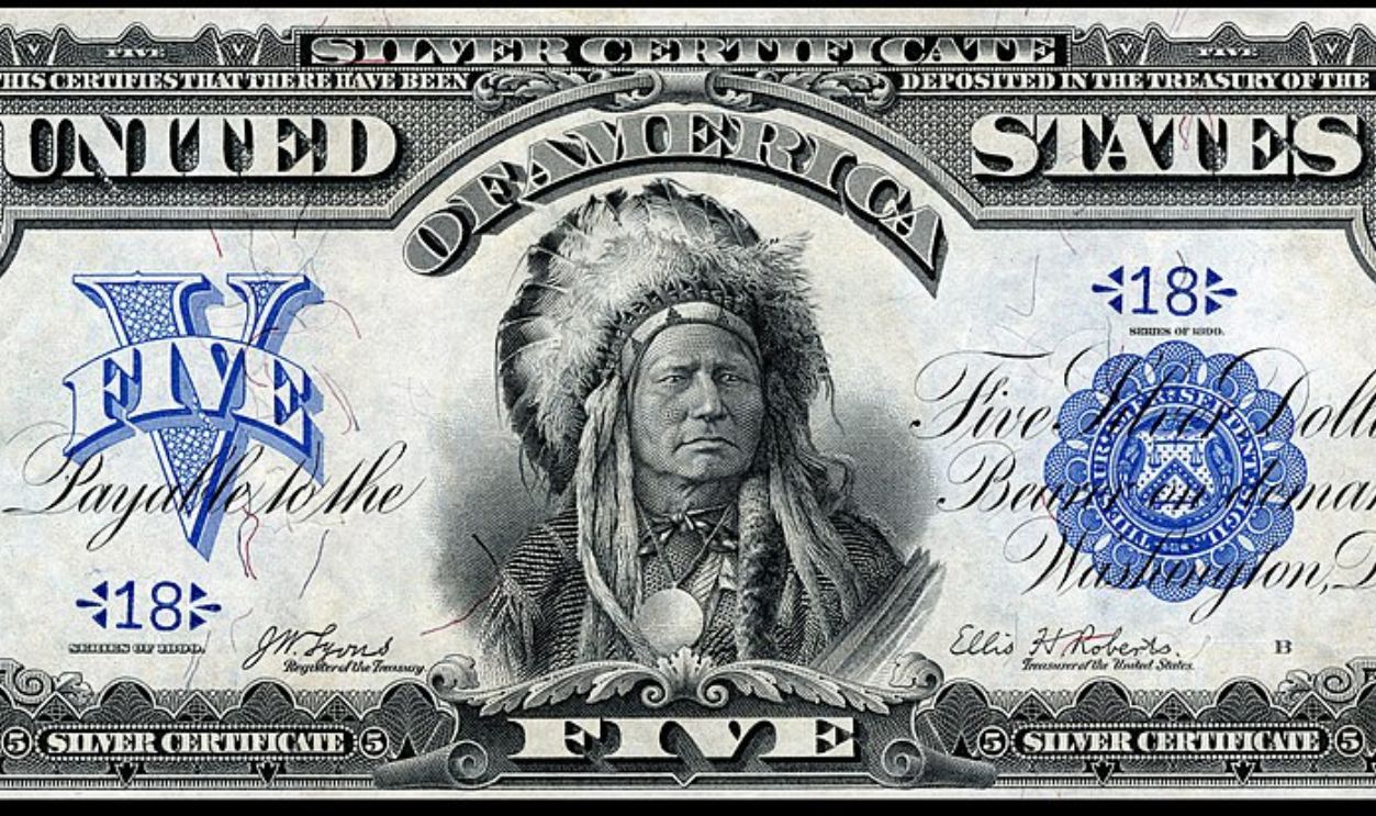 1899 $5 'Indian Head' Silver Certificate