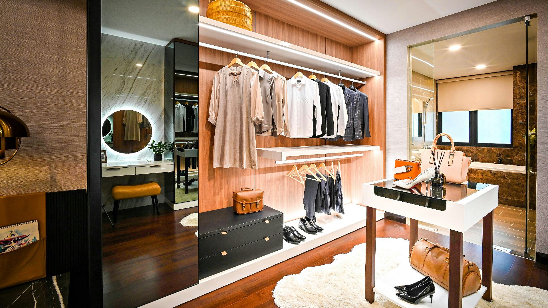 brown wooden table with chairs