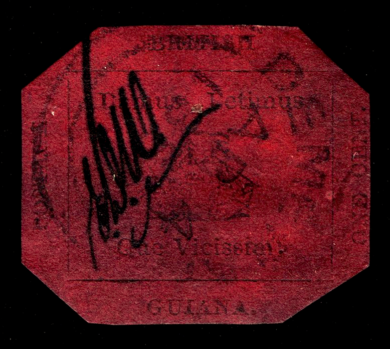 (Enhanced) British Guiana 1856 1C Magenta Stamp