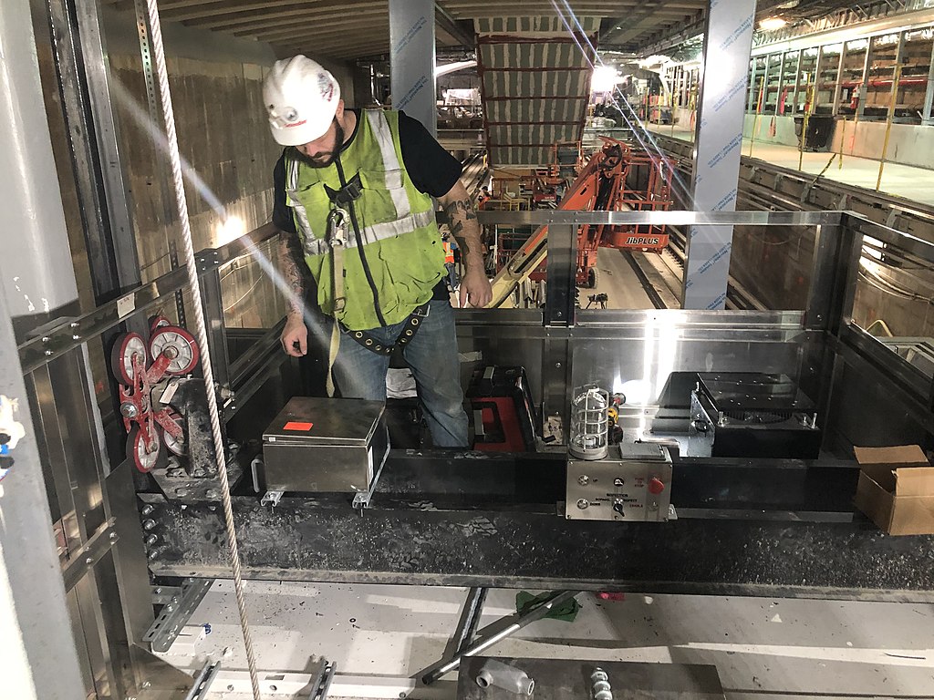 An elevator mechanic