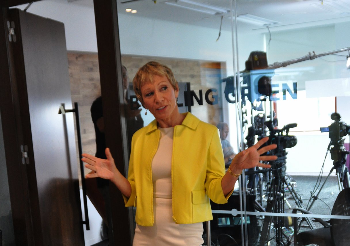 Barbara Corcoran in a yellow outfit at a LinkedIn event