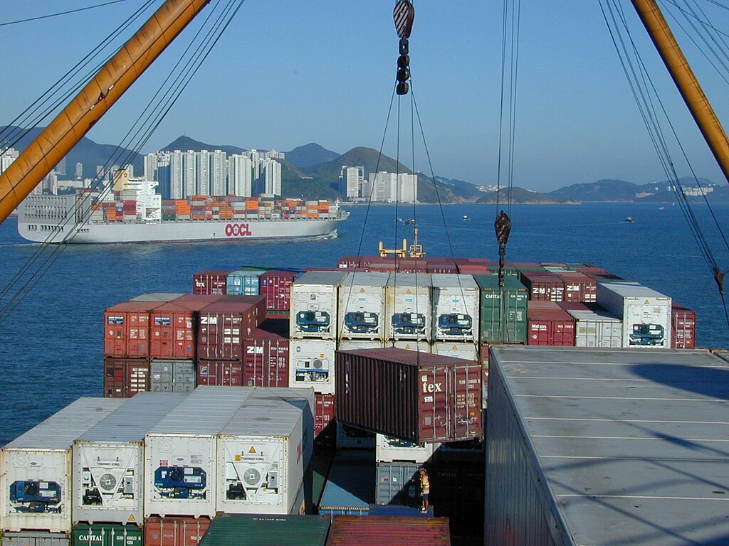 Cargo ship containers