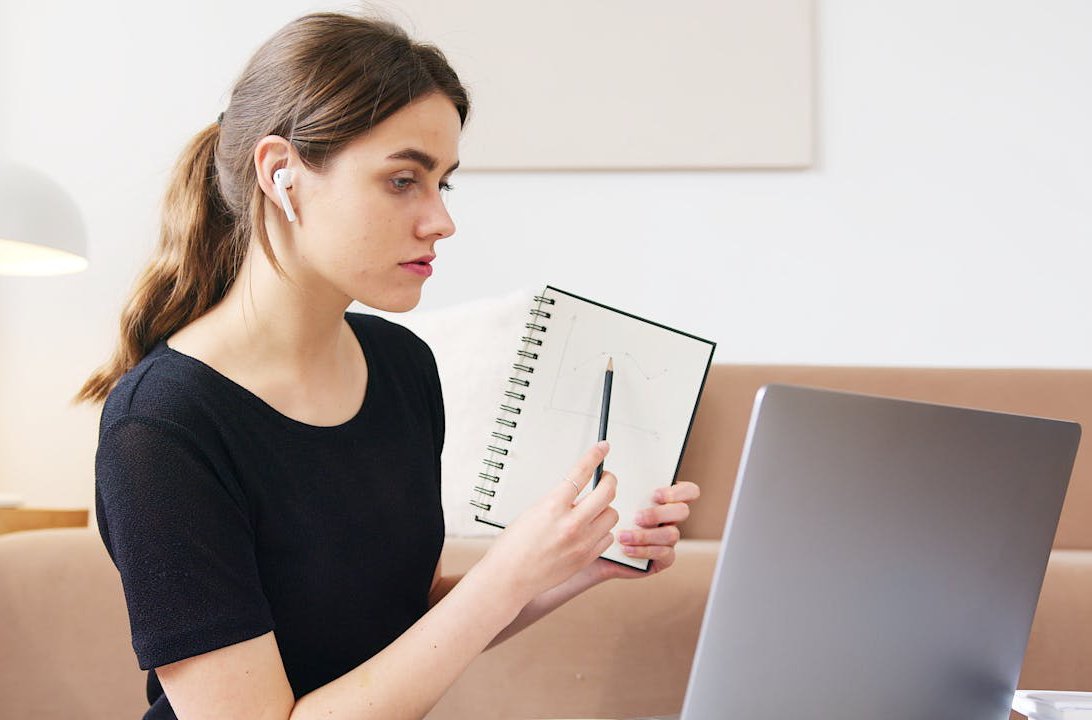 Young student with notebook