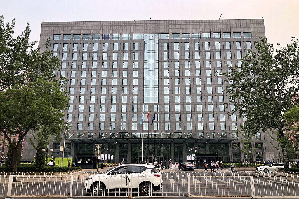 The image shows the corporate headquarters or office building of CRCC Company