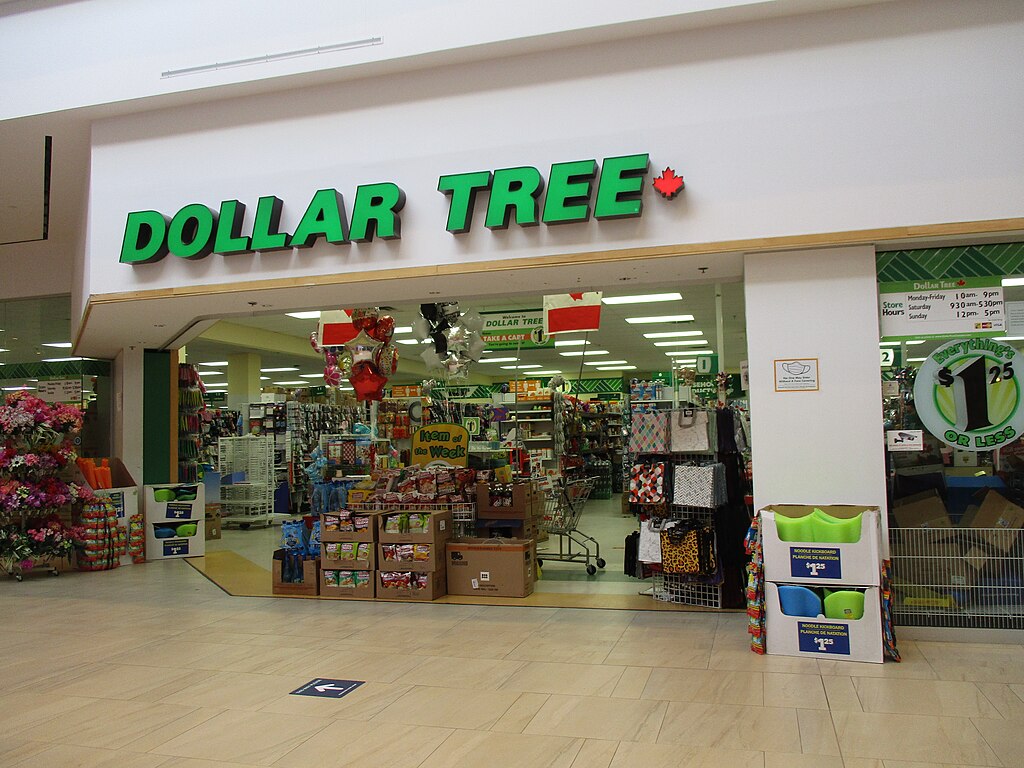 Dollar Tree at Londonderry Mall in Edmonton, Alberta, Canada.