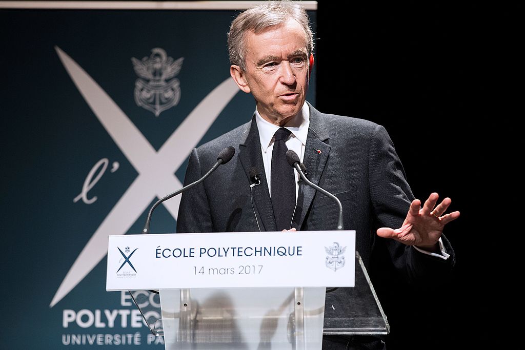 Bernard Arnault at a conference