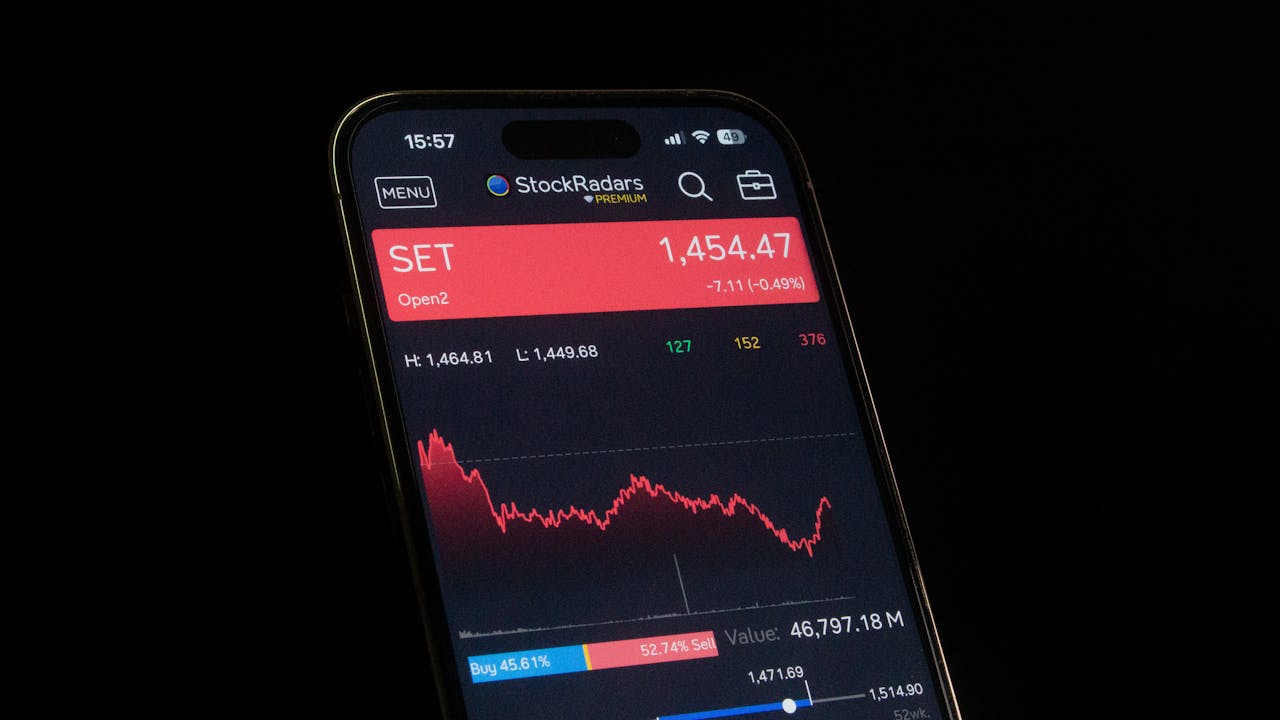 Stock Market on a phone