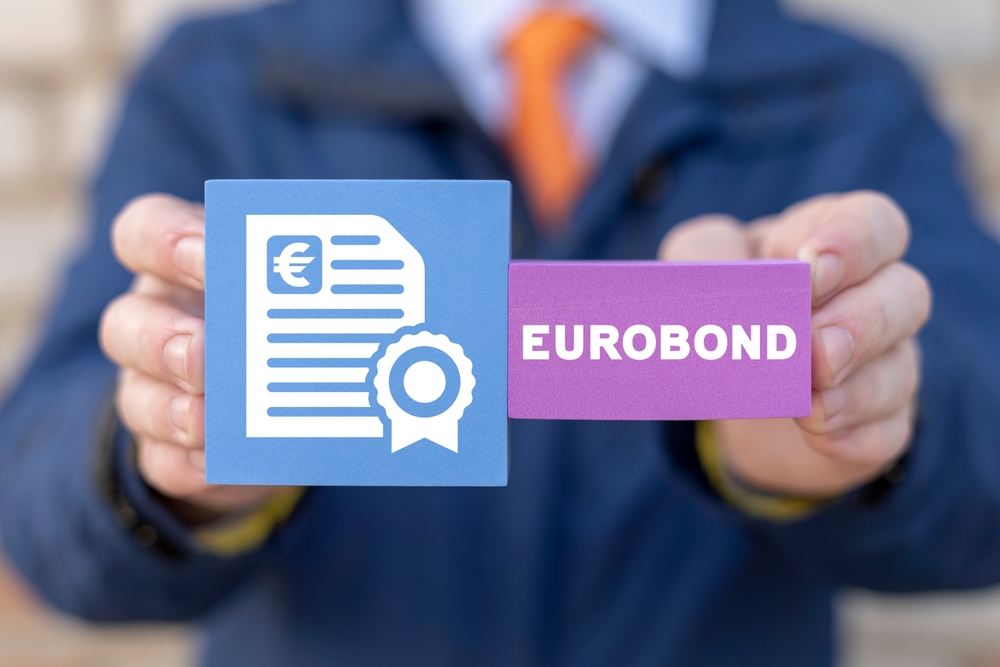 Concept of eurobonds. European bank.