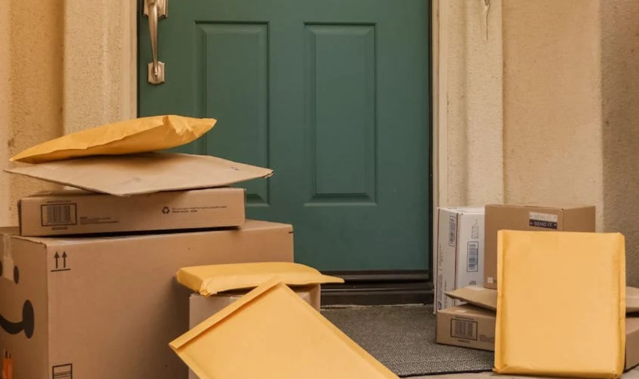 Parcel Deliveries in Front of a Door