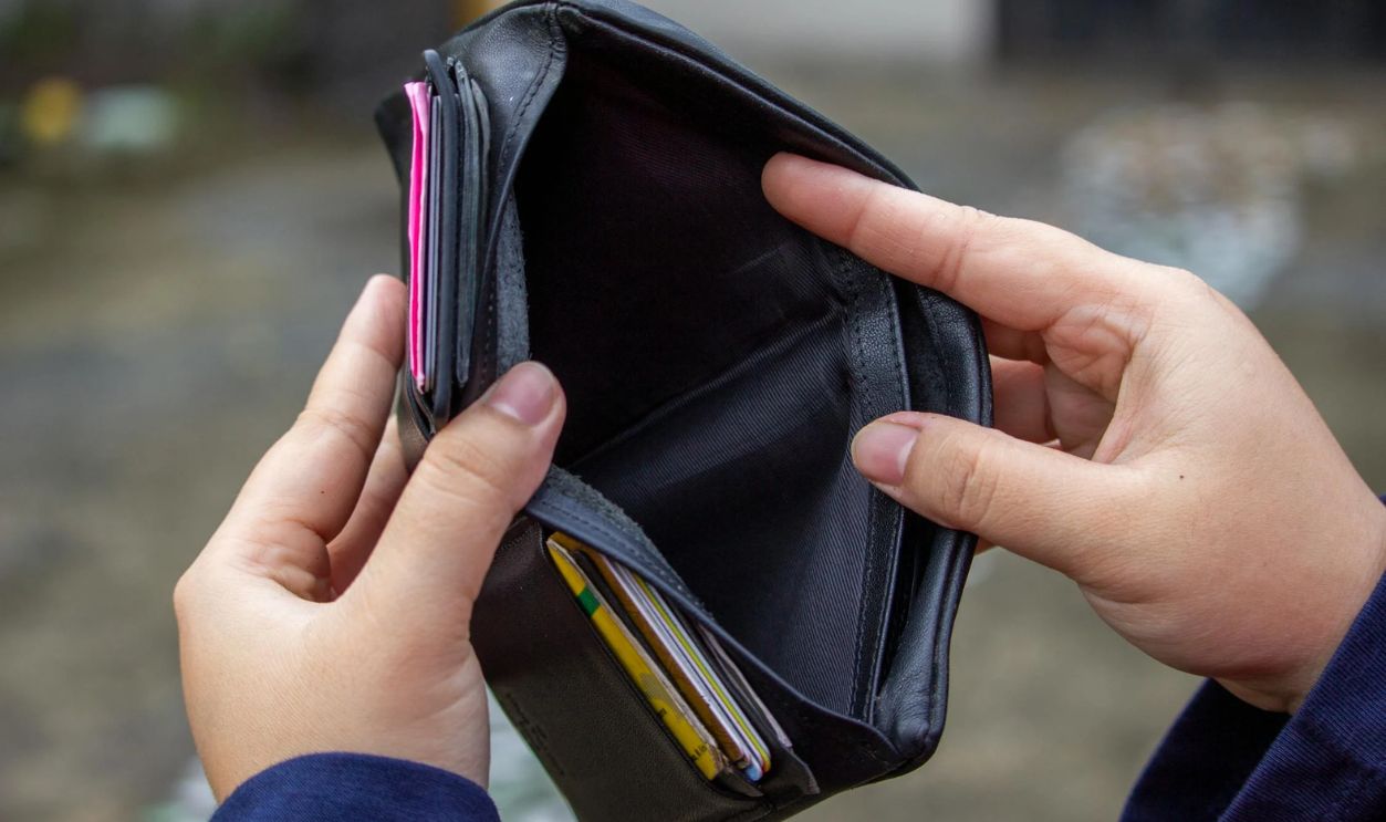 A Person Looking the Wallet