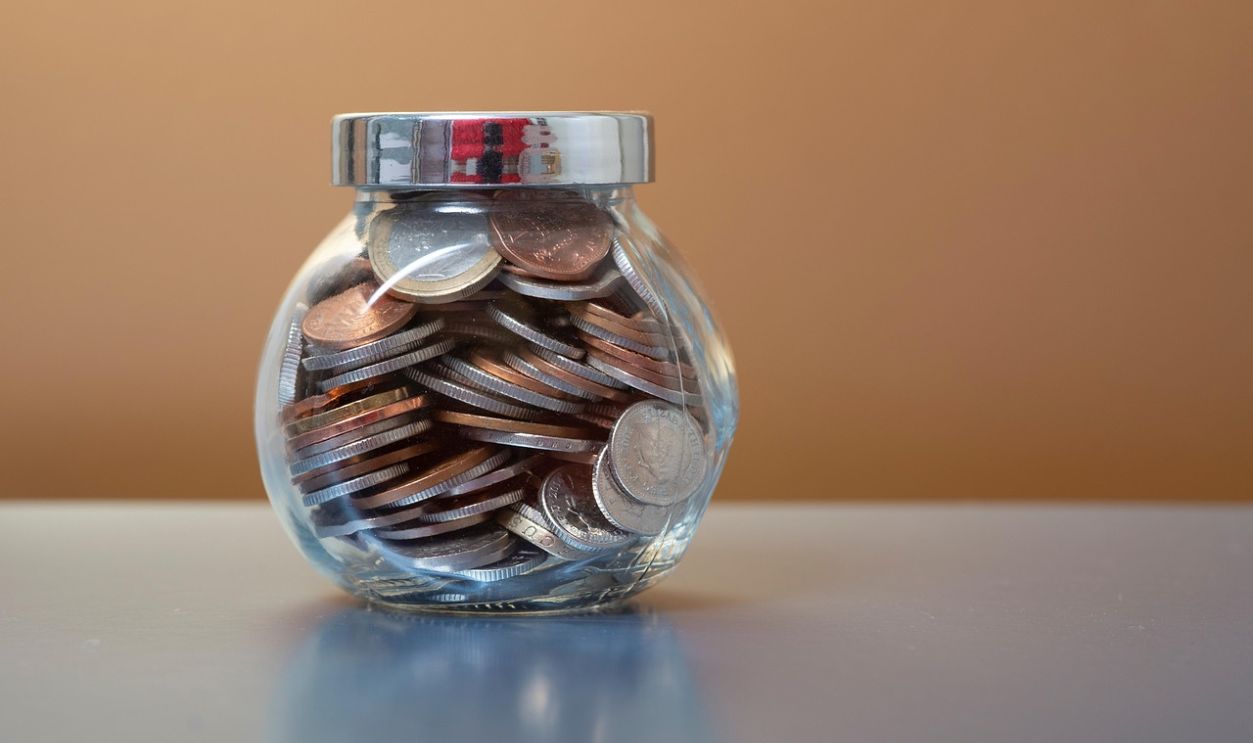 A jar full of coins