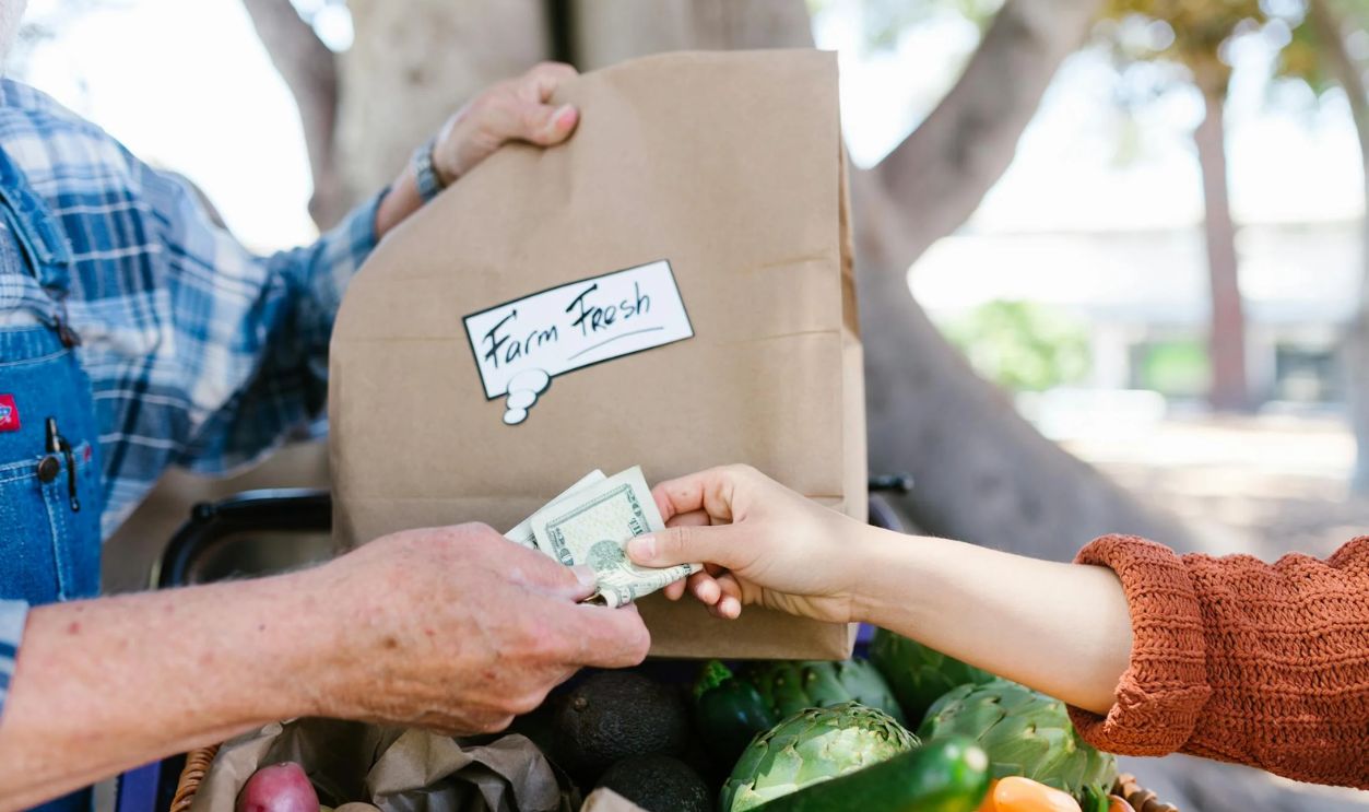Person Paying with Cash