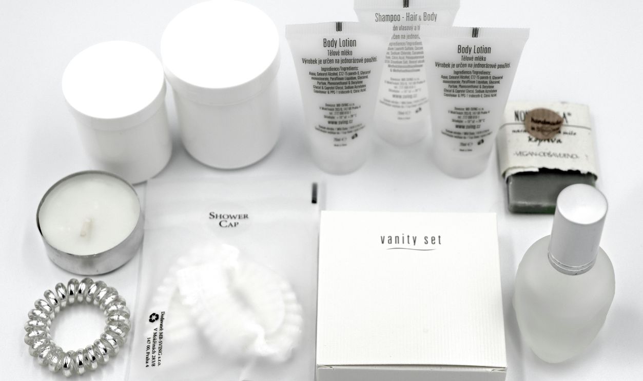 Luxurious hotel toiletries