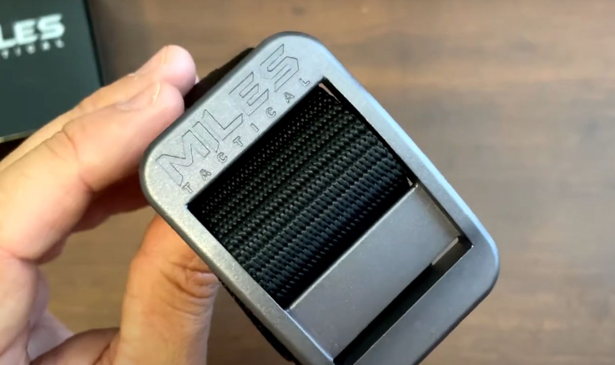 Miles Tactical Nylon Belt with Aluminum Buckle and Rigid Webbing No Slip