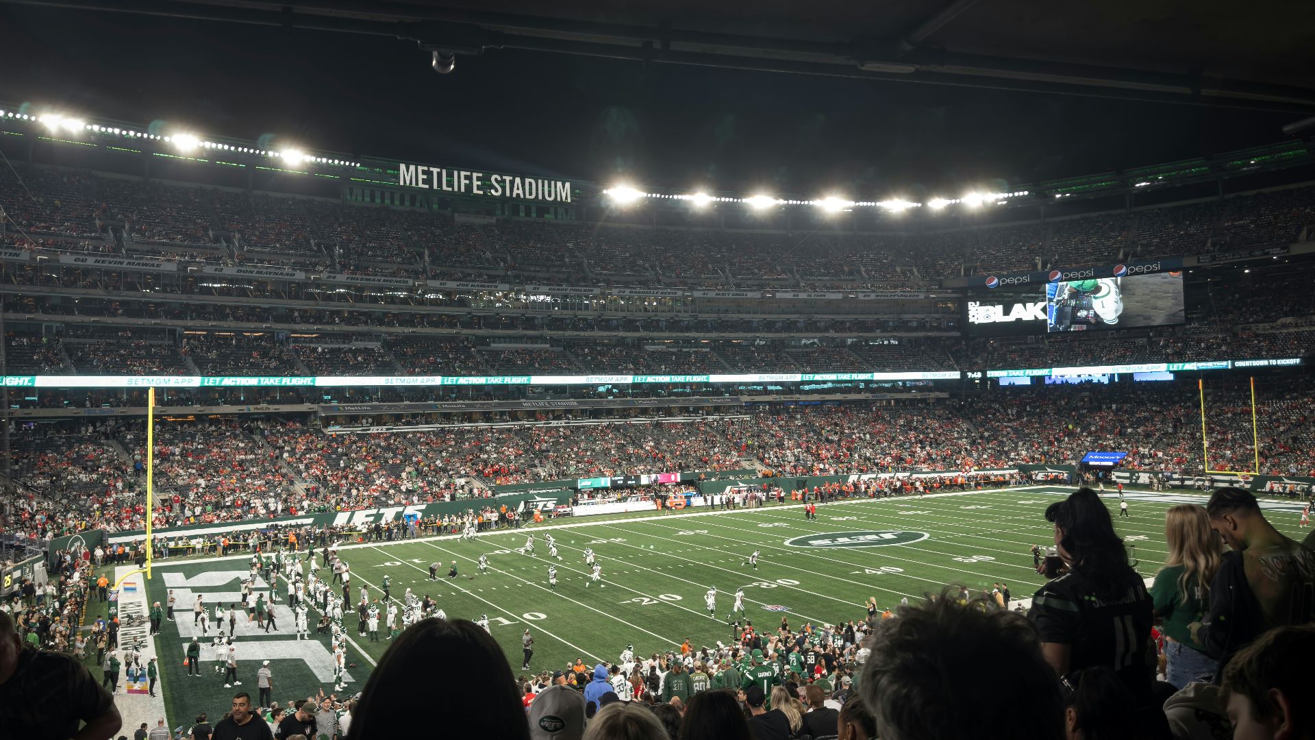 a football stadium filled with lots of people
