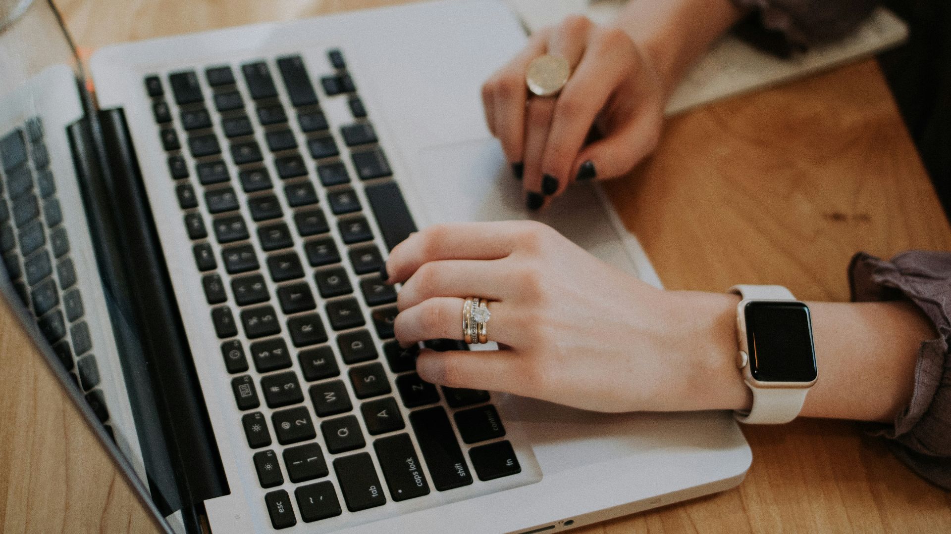 person using MacBook