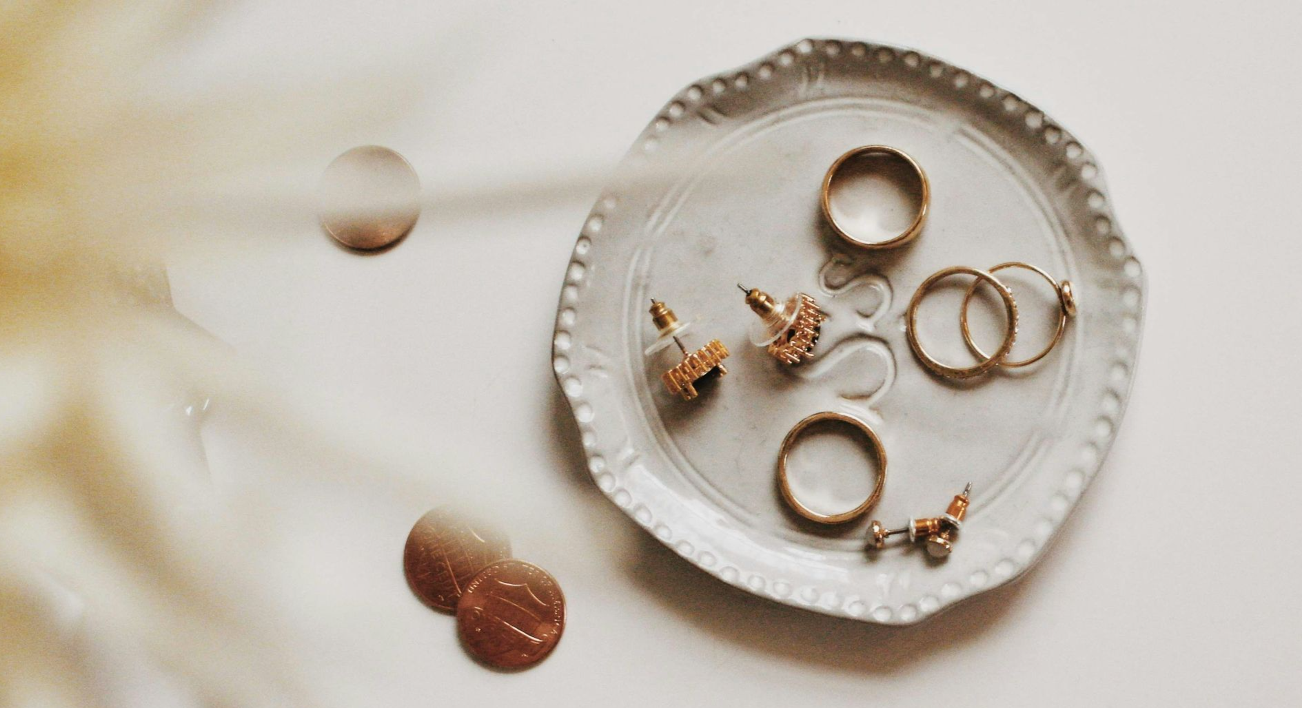 gold-colored jewelries