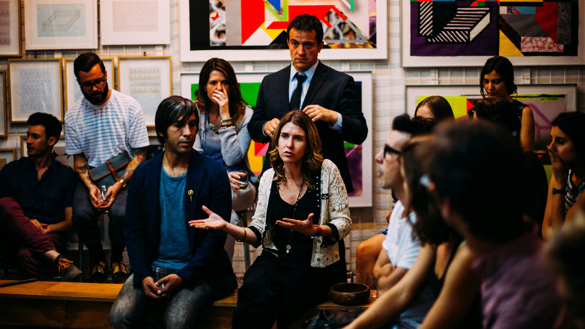 people meeting in room