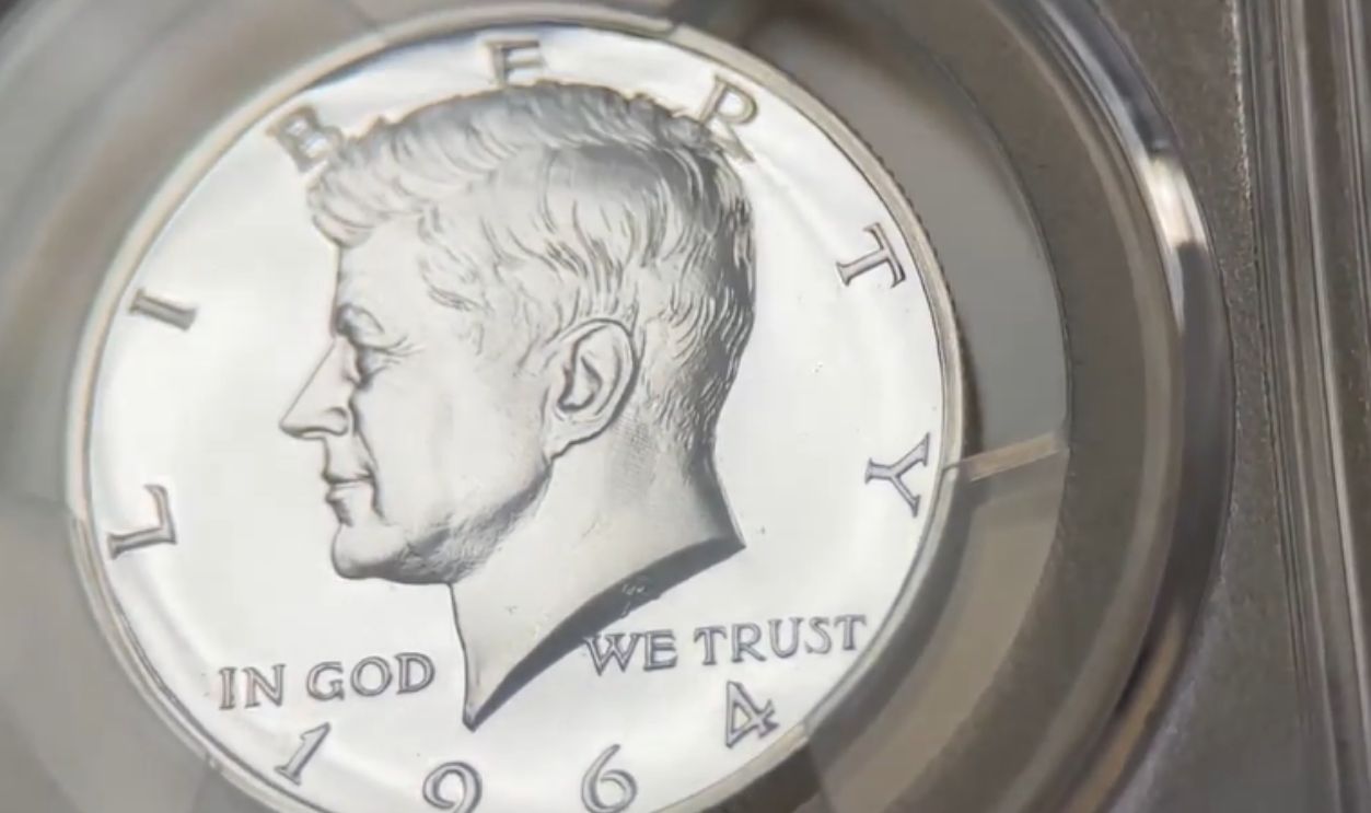 1964 Kennedy Half Dollar Accented Hair (USA)