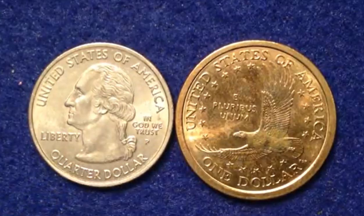 2000 Sacagawea Dollar with Washington Quarter Mule (USA)