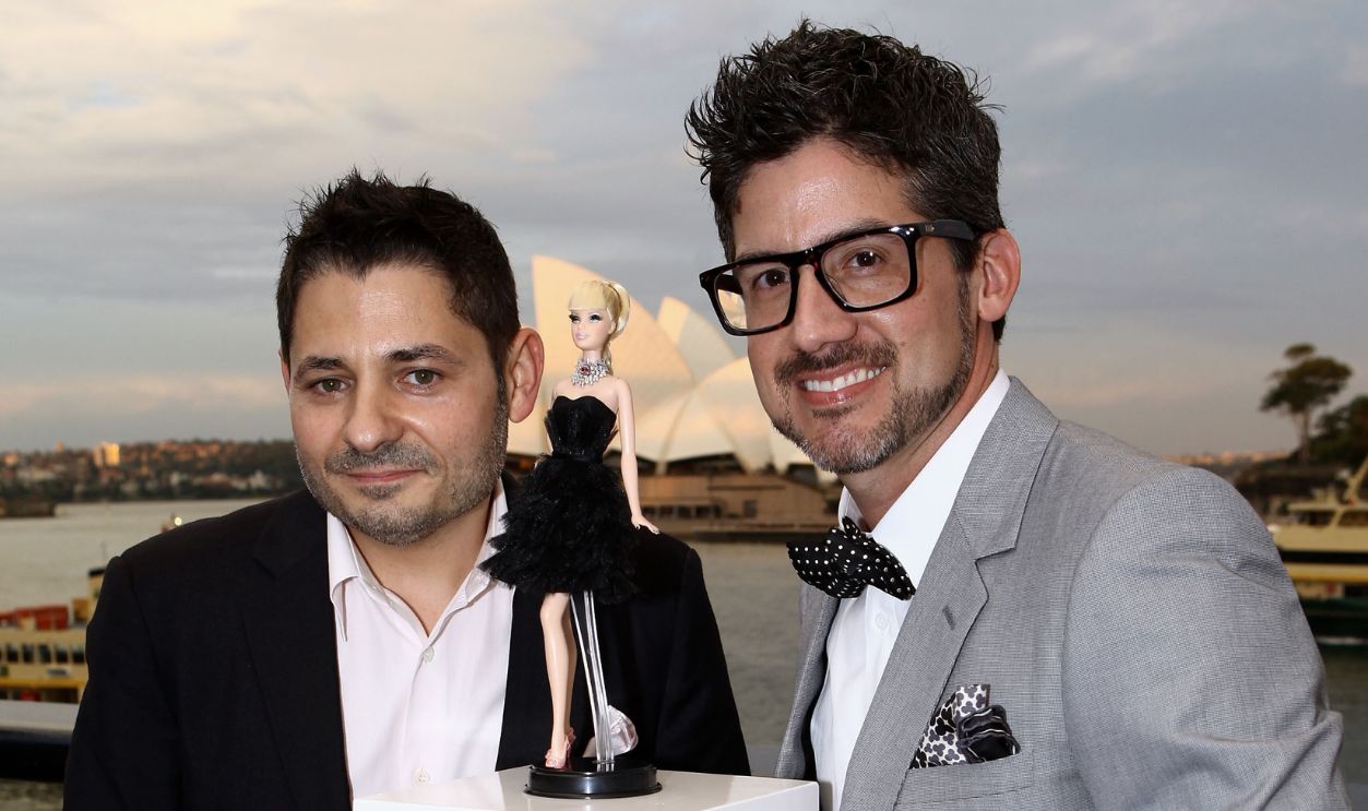 Jewellery designer Stefano Canturi and Mattel Principle designer Robert Best pose with the world's most expensive Barbie doll at the Barbie Basics Collection Launch during Rosemount Australian Fashion Week Spring/Summer 2010/11 at the Overseas Passenger Terminal at Circular Quay on May 4, 2010 in Sydney, Australia. RAFW is celebrating its 15th anniversary this year, with more than 100 designers showcasing their collections in 63 shows during the five day event. 