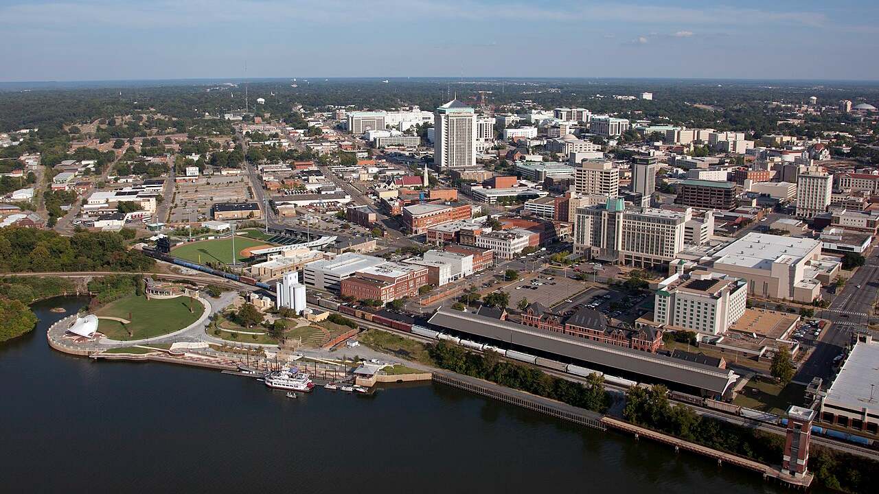 Aerial view of Montgomery, Alabama