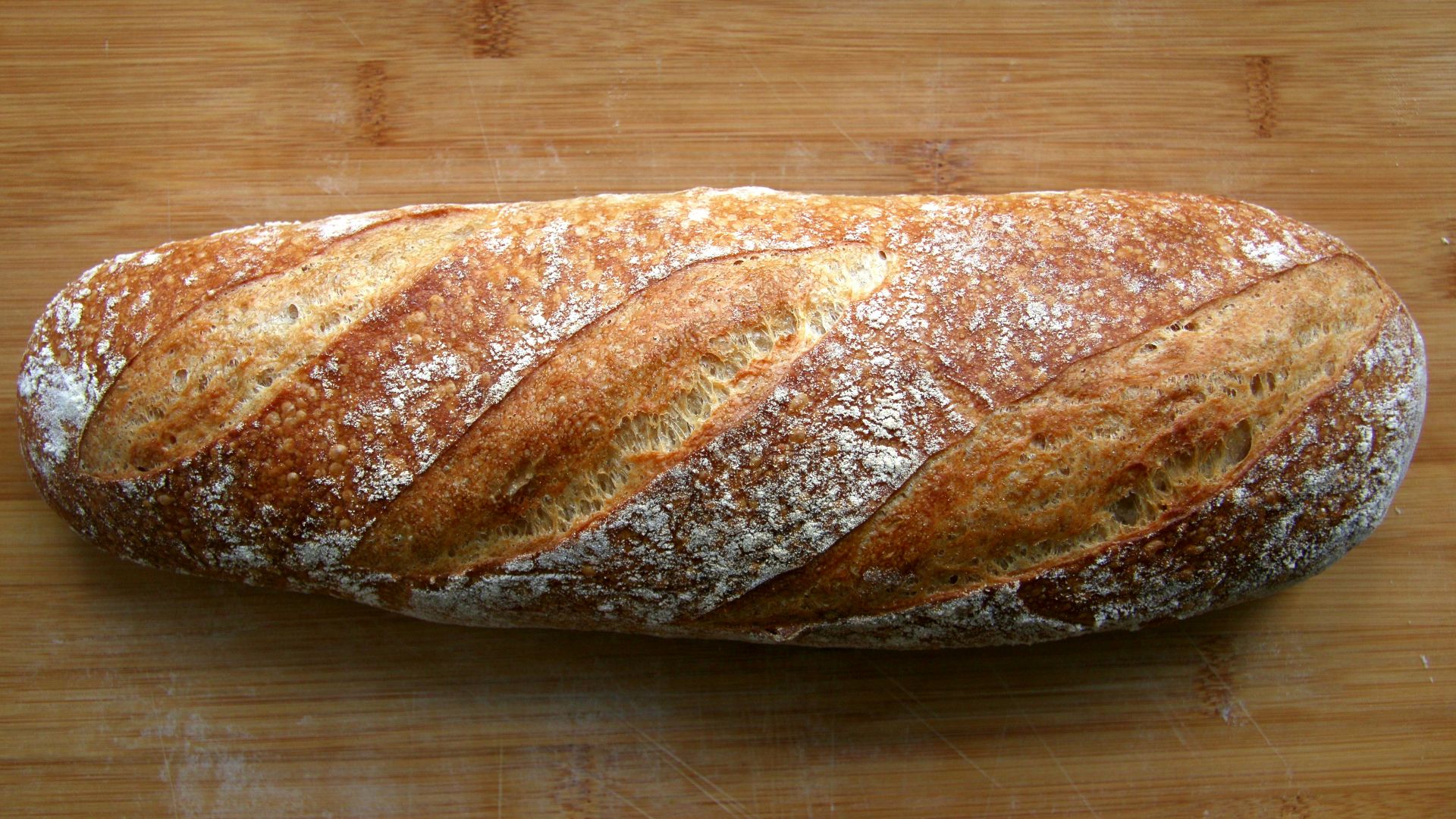 bread on brown wooden table