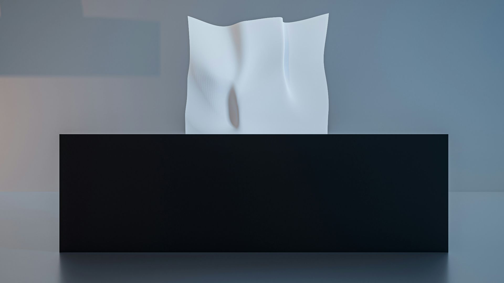 Tissues are in a black box, with shadows.