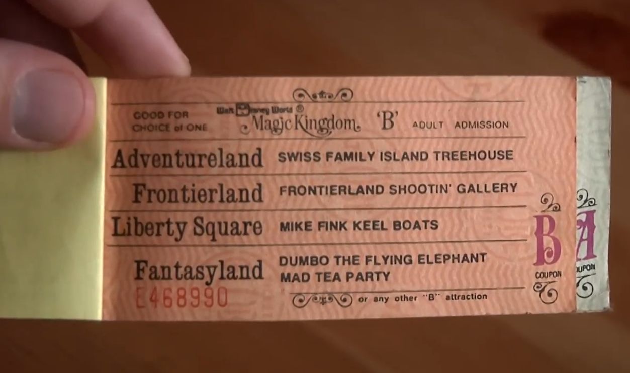 Vintage Disneyland Ticket