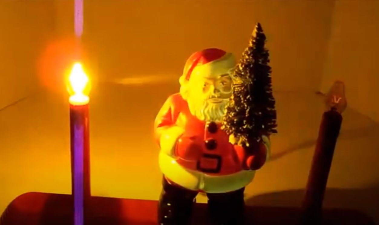 Vintage Light-Up Santa Claus Decorations