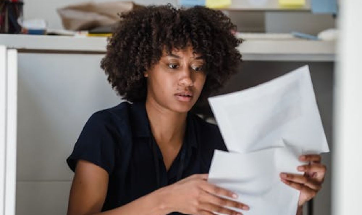 person looking documents