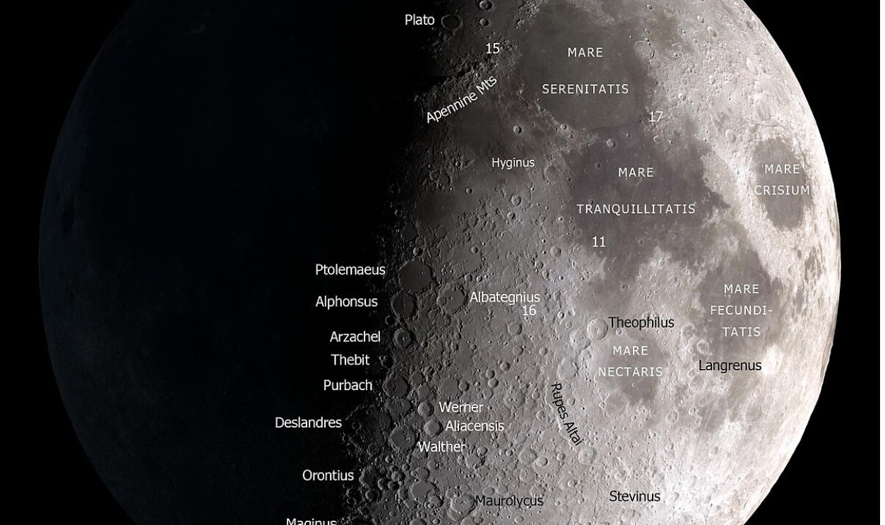 Map of the Moon (1950s NASA/Early Space Race)