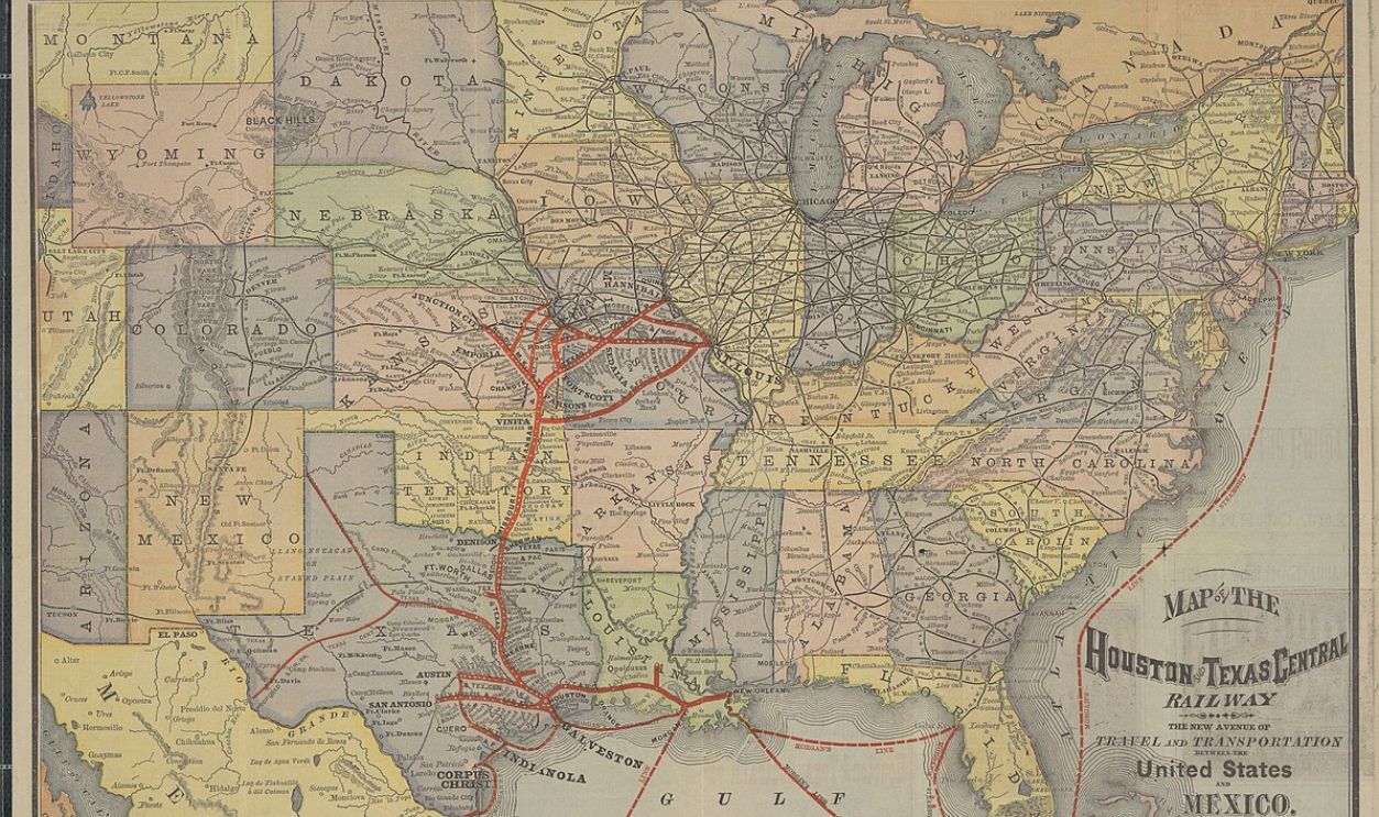 Early Rand McNally Railroad Map (1880s)