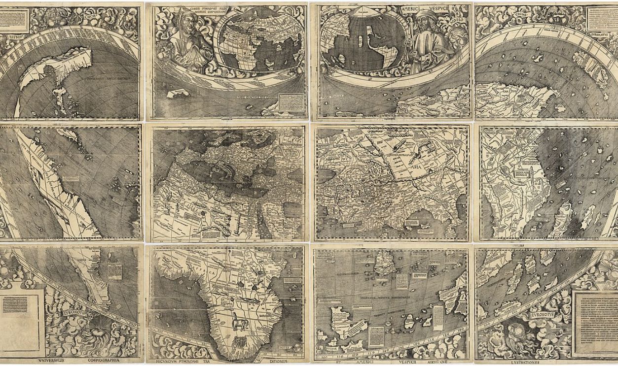 First Map to Label “America” (1507 Reproduction)