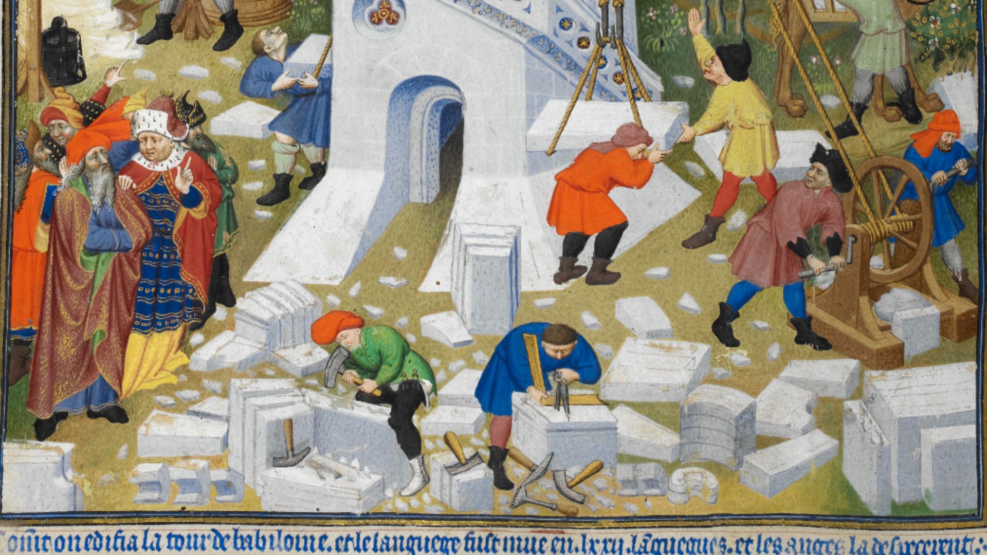 File:Building of the Tower of Babel - British Library Add MS 18850 f17v (detail).jpg