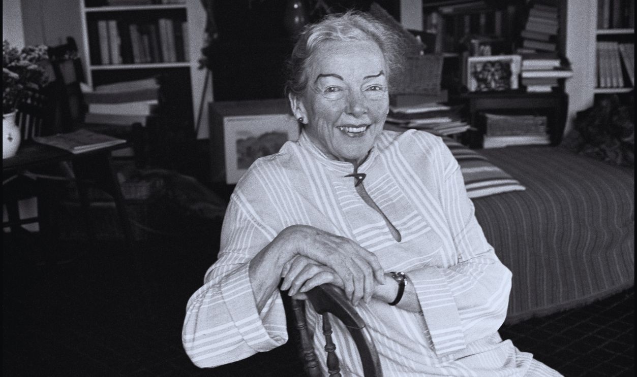 Gettyimages - 2081118966, Portrait Of M.F.K. Fisher Portrait of American food writer MFK Fisher (born Mary Frances Kennedy, 1908 - 1992) as she poses in her home, Sonoma, California, September 1983.